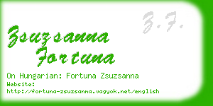 zsuzsanna fortuna business card